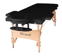 Складний масажний стіл Ricardo MILANO PLUS Чорний