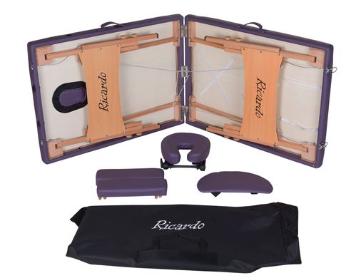 Складной массажный стол Ricardo MILANO PLUS Фиолетовый